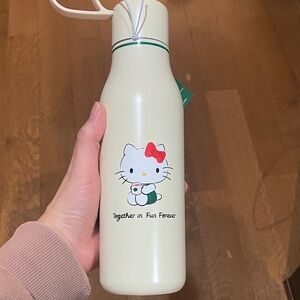 Starbucks Cream Hello Kitty Bottle